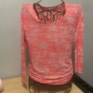 Maurice’s Coral & White long sleeve tee